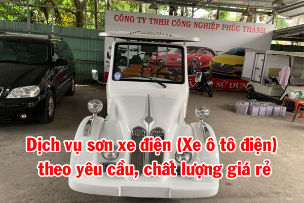 Dịch vụ sơn xe điện (Xe ô tô điện) theo yêu cầu, chất lượng giá rẻ