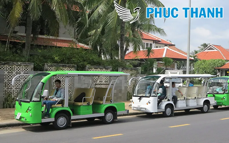 Xe điện 13 chỗ tiết kiệm năng lượng và bảo vệ môi trường