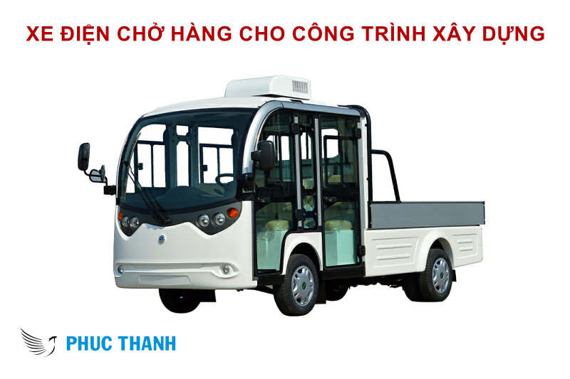 Xe điện chở hàng cho công trình xây dựng
