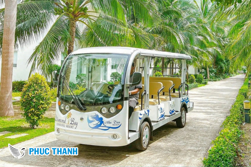Xe điện homestay giúp bảo vệ hệ sinh thái tự nhiên và cảnh quan của khu nghỉ dưỡng
