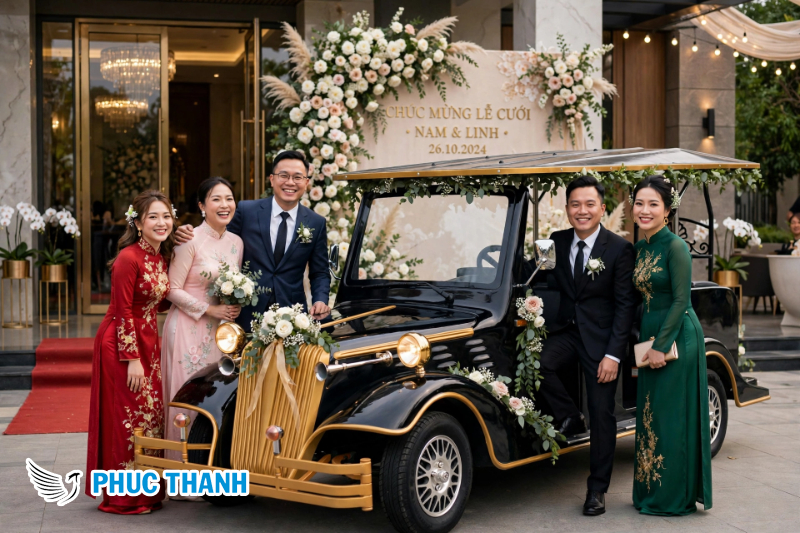 khach hang chup anh cung xe o to dien co dien